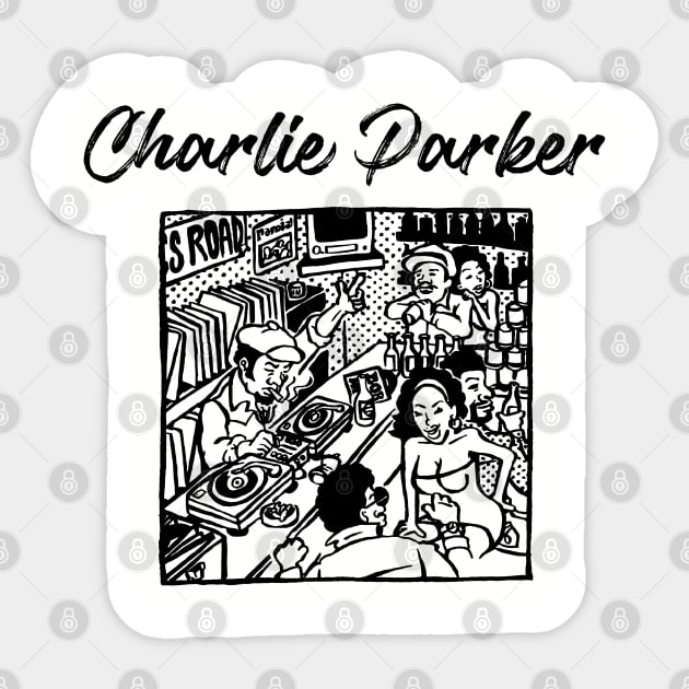 charlie parker ll vinyl store Sticker by sumurbatu